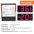 Miniatyrbillede 7 af 8: 1. LED digital STC-1000 temperaturstyringskontakt Microcom Black DC24V Black DC24V