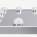 Miniatyrbild 4 av 10: FENCHILIN Hollywood sminkbordsspegel med lampor 360° vridbar bordsskiva vit 30 x 41cm spegel vit 30 x 41cm