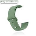 Miniatyrbilde 1 av 7: 18 mm 20 mm 22 mm metallrem for Garmin Vivoactive 3 4 4s Band Watch Venu 2 2s SQ Forerunner 645 Armbånd Silikonløkke Nylon Håndled Silikon Armégrønn Silicone Army Green For Vivoactive 4s
