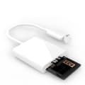 Miniatyrbillede 1 af 7: För iPhone Multi Card Reader för Lightning för SD TF Memory Car 1to2 OneSize 1to2 OneSize
