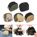 Pikkukuva 2 / 5: Nylon Taktinen Vyötärölaukku Kaksi Taskua Mini Lompakko Raha Avaimet Käsilaukku Ulkoilu Pieni Käyttövyölaukku Kestävä CP Camouflage
