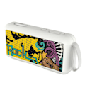 Miniatyrbild 1 av 5: Bluetooth-högtalare, kreativ graffitimålad minikort FM trådlös högtalare (vitmålad),