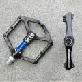 Miniatyrbild 4 av 11: Pair Road Mountain Bike Ultralight Flat Pedals Plattform MTB Cykel Aluminium Legering CNC Lager Pedal Blå