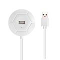 Miniatyrbillede 3 af 5: Magnetisk 2.0 USB-hub med 4 porte, forlænget kabel, Slim bærbar adapter splitter til Windows-systemdator, hvid