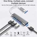 Pikkukuva 2 / 5: Mini USB Typ C Hub Adapter Multi Splitter 4in1 UltraSlim Super silver USB