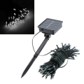 Pikkukuva 1 / 3: 10 metrin LED-valosarja (lämpövalkoinen) - Langaton aurinkokennoilla - Täydellinen valkoinen