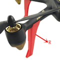 Pikkukuva 5 / 5: 4 osaa RC-laskeutumisjalusta Hubsan H501S H501C X4:lle Punainen