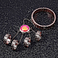Pikkukuva 2 / 5: Animaatio Ladybug Reddy Girl Ring Armband Set Cat Claw ja Dog Claw Element Ring Öppning Stängning Armband Present för barn-