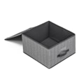 Miniatyrbillede 1 af 11: Foldbar opbevaringsboks i ikke-vævet stof med låg Sammenfoldelig hjemmetøj Organizer Husholdnings tøjholder til etui M
