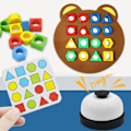 Miniatyrbild 4 av 5: Form Färg Geometrisk Matchande Spel Barn Färg Sensoriska pusselleksaker för barn }. 2 spelare Utan klocka