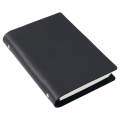 Miniatyrbillede 1 af 11: Læder Binder Notesbog A5/A6/A7 Budget Binder Planner Til Kvinder Mænd Journaling Sort - A5
