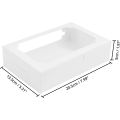 Miniatyrbilde 2 av 5: Hvit kartongkakeboks med vindu (pakke med 20) - 13,5 x 20,3 x 5 cm