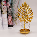 Miniatyrbillede 5 af 5: Guld Farve Metal Smykker Display Stativ Kvinde Skrivebord Halskæde Ringe Øreringe Stud Organizer Design Smykker Porps Rack A