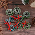 Miniatyrbillede 5 af 5: 30 stk. Mini Julekranse Miniatyr Have Hjemmeindretning D Grøn 30stk Green 30pcs