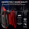 Miniatyrbillede 3 af 5: G2000 Gaming Headset, Surround Stereo Gaming Hovedtelefoner med støjreducerende mikrofon, til PS5, PS4, Xbox One, Nintendo Switch, PC Mac Computerspil - Rød