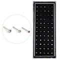 Miniatyrbild 1 av 5: 60 STK/ Set Rhinestone Näsa Ring Ben Stud Rostfritt Stål Kropp P Multicolor Multicolor