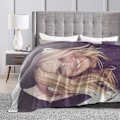 Miniatyrbillede 5 af 5: Julia Roberts filt Ultra blød flanelstæppe 3d- print Plysset plysstæppe Sengdekoration Sengetæppe til stuen Soveværelsesdekoration 50x40in 125x100cm
