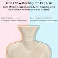 Miniatyrbillede 2 af 5: Varmtvandspose med cover 2,0L Stor klassisk BPA-fri varmtvandsflaske (grå) til seng-, skulder- og håndsmerter, menstruationssmerter, varm komprimering og forkølelsesterapi