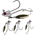 Miniatyrbilde 1 av 5: Set med 4 Fiske Jig Heads, Jig Head för Soft Lure Jig Head med