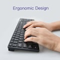Miniatyrbild 5 av 7: 2,4 GHz Mini Multimedia Tangentbord och Mus Kombo Trådlöst Tangentbord och Musset för Bärbar Dator Laptop Desktop PC Lätt Vikt Vit