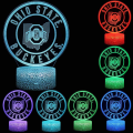 Miniatyrbillede 1 af 5: 3D Illusion Natlampe Ohio State Team Logotyp Fodbold Sport Fan Lampe til Kvinder Mænd Piger Drenge