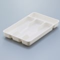Miniatyrbillede 3 af 9: Køkkenredskaber Skuffe Organizer Bakke Skeer Gaffel Bestik Separation Finishing Rac Sort