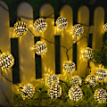 Miniatyrbild 3 av 7: Järn marockansk LED Solar Ball String Ljus Romantisk Fairy String E3 one size E3 one size