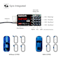 Miniatyrbillede 3 af 5: Radiolink R4FGM 4-kanals minimottagare med gyro til radio RC4GS V2 RC6GS V2 fjernbetjening 1:28 1:64 RC Drift Car