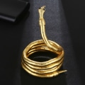 Pikkukuva 1 / 8: Punk Snake Halsband Choker Justerbart Snake Armband Flexibel W Guld one size Gold one size