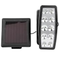 Miniatyrbild 3 av 5: Justerbar 10 LED-chips solcellsdriven induktionsvägglampa strålkastare för utomhusträdgårdskorridor