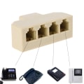 Miniatyrbillede 2 af 5: 1 ST RJ11 Splitter 4-vejsadapter 1 til M til 4 F RJ-11 6P4C Telefonjack Splitter