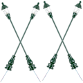 Miniatyrbilde 3 av 6: 8 stk Modell Hage Lys Fairy Lamp Tog Jernbane Tog Lamper Stolpe Lampe Stolpe By Dukkehus Gatelys Modeller Mikro Landskap Lys