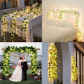 Pikkukuva 2 / 5: 1xLöv Ivy Leaf Garland Fairy String Lights Party Trädgårdsdekor grönB 5 meter