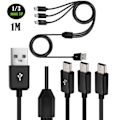 Pikkukuva 4 / 5: 1M 3 in 1 USB A -hane till 3 USB 5-stifts mini USB-datasynkroniseringsladdningskabel Y Sp