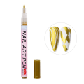 Miniatyrbilde 1 av 8: Nail Art Graffiti Pen UV Gel Polish Vanntett Tegning Maleri Gull one size Gold one size