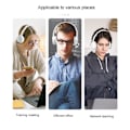 Miniatyrbild 8 av 8: Trådlösa Bluetooth 5.1-hörlurar för att lära sig affärshörlurar med mikrofonstöd TF-kort Android och IOS Vit Vit