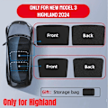 Miniatyrbild 1 av 11: Solskydd för Tesla Model 3 Soltak Highland 2024 Model Y 2021-23 Isduk Spänne Sol Pare Glas Fram Bak Taklucka Tillbehör Black Model 3 Highland