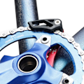 Miniatyrbilde 2 av 5: Sykkelkjedeguide MTB 1X System ISCG 03 ISCG 05 BB-aksel Postmontert maskinbearbeidet anodisert enkelplate MTB sykkelgirguide Black BB