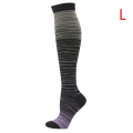 Miniatyrbilde 1 av 8: Strumpa Gradient Kompresjon Blandet Farge Trykk Mid-tubeSpor A12 ONESIZE A12 ONESIZE
