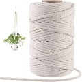 Miniatyrbilde 1 av 5: CDQ 6mm Makrame-snøre, 50 meter tykk bomullsmakrame-tau (Beige)
