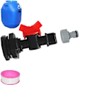 Miniatyrbillede 2 af 4: Helt ny 1000 liter IBC vandtank med S60x6 adapterventil og 3/4-Y-hane (kun hane) [ALJ]