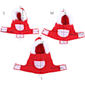 Miniatyrbild 4 av 4: Papegojrock Jul Element Grodformad Fästelement Tejp Rolig Färgblock Fåglar Kläder Kostym Husdjur Tillbehör red L