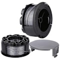 Pikkukuva 1 / 5: Siimapää BOSCH UniversalGrassCut -trimmerille 18 18-26 18-260 F016800570 kannella (2 kpl).