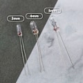 Miniatyrbillede 2 af 5: 25 STK 5 mm 4 mm 3 mm Klar 12V Mini Pære af Hvede Ris Pærer Switchc 25Pcs 4MM 25Pcs 4MM