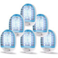 Miniatyrbilde 1 av 5: 6-pakke Bug Zapper innendørs - elektronisk flygefelle og myggdreper med blått lys for hjem, kontor og baby