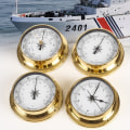 Miniatyrbillede 2 af 11: 115mm Væghængt Termometer Hygrometer Ur Tideur Vejrstation Kobber til Skall Indendørs Udendørs null - 5