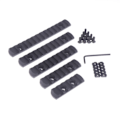 Miniatyrbillede 1 af 5: 5 stk Tactical M-Lok Picatinny Rail 5 7 9 11 13 Slots Mlok Sort