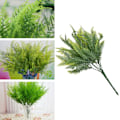 Miniatyrbilde 5 av 7: 7 grener Kunstig asparges Bregne Gress Blomst Hjem Blomstrete grønn one size green one size