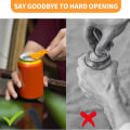 Miniatyrbilde 10 av 11: Enkel bærbar flaskeåpner gjenbrukbar enkel boksåpner forseglet drikke øl cola åpner lokkfjerner kjøkkenutstyr campingverktøy 12pcs orange