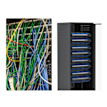 Miniatyrbillede 2 af 5: 19-tommer 1U-skabsstativ gennemgående 24-ports CAT6-patchpanel RJ45 netværkskabeladapter Keystone Jack Modulær distribution